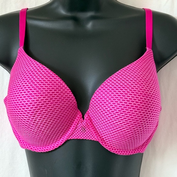 32DD Victoria's Secret Uplift Semi Demi Convertible Underwire Bra Hot Pink - Picture 1 of 6